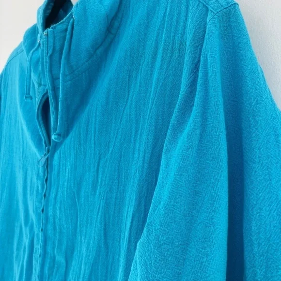 Lulu-B Turquoise Zip-Up Hoodie - Picture 2 of 6